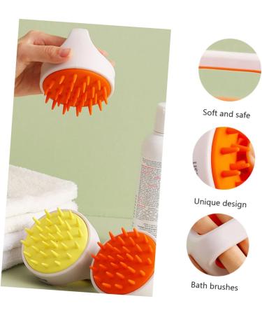 FOMIYES 2pcs Kids Shampoo Massage Brush Set - Silicone Hair Scrubber and Scalp Massager for Dandruff Treatment and Hair Growth - Buy Online on GoSupps.com