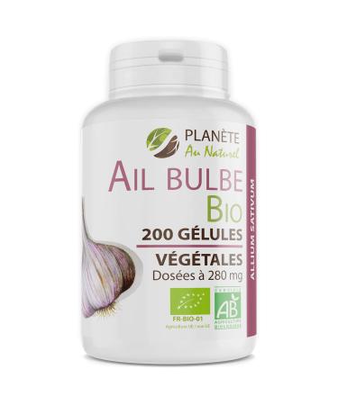 Organic Garlic 280mg - 200 Vegetable Capsules