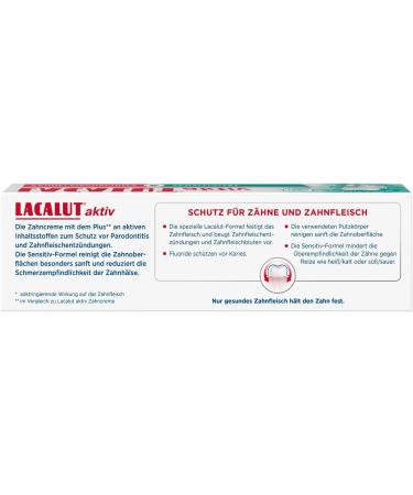 Lacalut Active Gum Protection & Sensitivity Toothpaste 75ml - Strengthen Gums & Relief for Sensitive Teeth - Buy Online on GoSupps.com