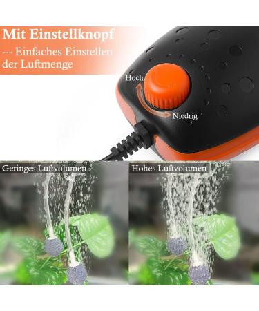 FEDOUR 3W Quiet Aquarium Air Pump - 300L/H Aerator for Aquariums up to 450L | Powerful Oxygen Pump with All Accessories - International Shipping Available - Buy Online on GoSupps.com
