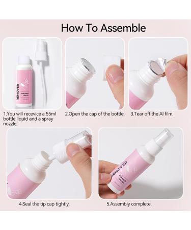 Nail glue remover 55 ml Solid nail polish cleaner gel polish removal spray acetone-free remover | Fast-acting nail cleaner for dabbing nails - Buy Online on GoSupps.com