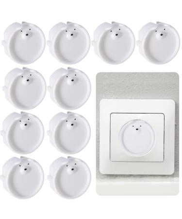 10 pieces sockets child locking socket protection for sticking socket child locking silicone baby lock socket socket fuse cute bear pattern
