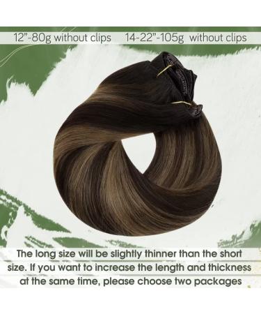 Hetto Real Hair Clip-In Extensions Ombre #2/8/2 - Remy Hair Recovery 45 cm | Hot Sales Product - Buy Online on GoSupps.com