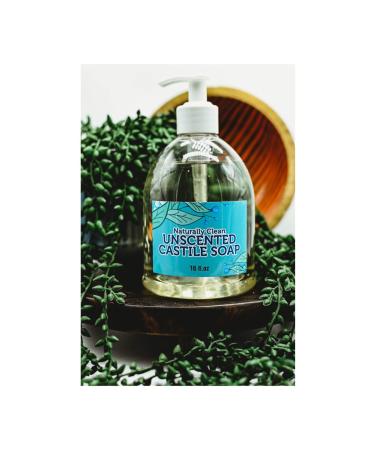 Unscented Pure Castile Liquid Soap - Vegan Non-GMO Made in USA Ideal for All Skin Types - Face Hand & Body Wash 16 oz - Buy Online on GoSupps.com