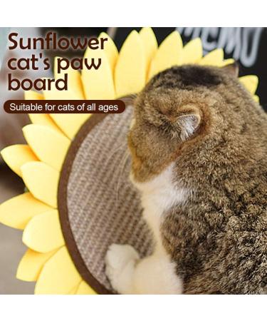 Sunflower Cat Scratching Post - Interactive Sisal Scratcher Board for Kitten & Cat | 18x12 Inch - Buy Online on GoSupps.com