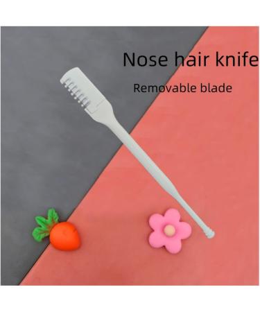 2024 2 in 1 Manual Nose Hair Trimmer - 360 Rotating Nose Hair Removal Tool for Men & Women - Unisex - White - Buy Online on GoSupps.com