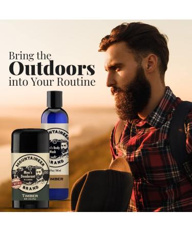 Mountaineer Brand All Natural Deodorant for Men and Women | Absorbent Arrowroot Powder and Dead Sea Salt | Sensitive Skin Odor Protection | Aluminum & Baking Soda Free | Timber 2.5oz - Buy Online on GoSupps.com
