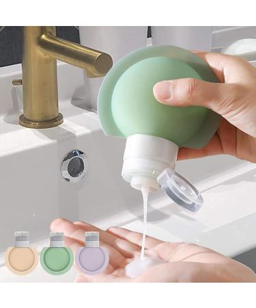 3 Pack Silicone Travel Bottles - 60ml/90ml Refillable Containers for Shampoo Lotion & Liquids Ideal for International Travel - Buy Online on GoSupps.com