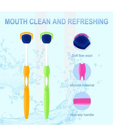 Adult Tongue Scraper Cleaner Set - Fresh Breath Tongue Scraping (3 Pack, Random Color) - Buy Online on GoSupps.com
