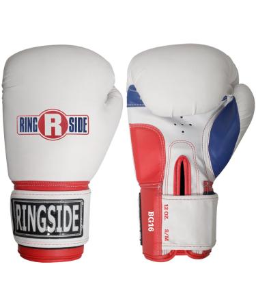 Ringside Pro Style Boxing Training Gloves Kickboxing Muay Thai Gel Sparring Punching Bag Mitts Large/X-Large White