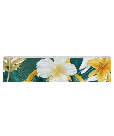 Resistance Bands Exercise Bands Tropical Leaves Painting Printed Elastic Band Leg Bands Resistance Fitness Bands Fabric Resistance Bands
