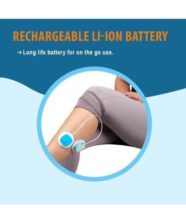 JumpStim TENS Muscle Massager - Rechargeable Dual Pad Electrode Stimulator for Back Pain Neck Strain & Sports Injury Relief | Portable 5-Speed Therapy Device - Buy Online on GoSupps.com
