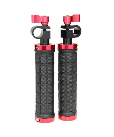 CAMVATE DSLR Handle Grips with Rod Clamp for 15mm Rod Rig Rail Support Camera Tripod(1 Pair) - 1076