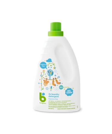 Babyganics Fragrance-Free Baby Laundry Detergent Simple Ingredients for Gentle Care Formulated for Delicate Fabrics & Skin Dye Free 1.77 Liter Packaging may vary