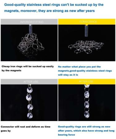Fushing Stainless Split Rings (12mm) - 100Pcs for Chandeliers, Curtains, Jewelry Making & Crafts - Buy Online on GoSupps.com