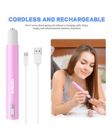 Pink Cordless Nail Drill & Electric File Set - Professional Portable Nail Filer Machine - Buy Online on GoSupps.com
