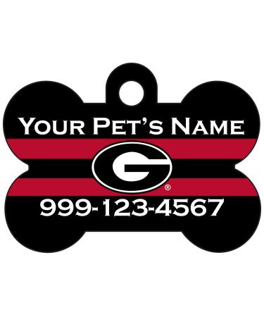 NCAA Dog Tag Pet Id Tag Personalized w/ Name & Number (Georgia Bulldogs)