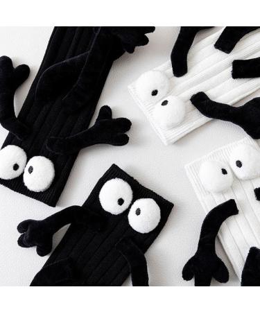 Hand in Hand Magnetic Couple Socks - Funny 3D Doll Design, Unisex, CWhite - Buy Online on GoSupps.com