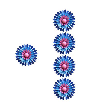 Cabilock 5pcs Wall Hanging Ornament Wall Pendant 3d Wall Art Garden Wall Hanging Iron