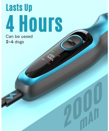 oneisall Professional Dog Clippers for Thick Hair - Heavy-Duty Cordless Grooming Clippers with Metal Blade for Cockapoo - Blue - Buy Online on GoSupps.com