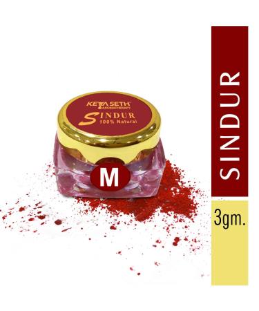Keya Seth Aromatherapy 100% Natural Maroon Sindoor Dust 3gm Pack of 2 - Set of 2 Packs - Buy Online on GoSupps.com