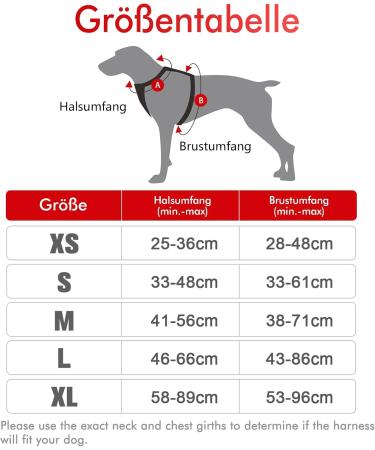 Rabbitgoo Medium Dog Harness - No Pull Adjustable Breathable Safety Guide with Reflective Stripes for Large Dogs - Red (1 Pack) - Buy Online on GoSupps.com