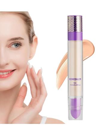 Full Coverage Cream Concealer Stick | 4-in-1 Full Coverage Concealer Long-Lasting Waterproof Stick | Radiant Brightening Moisturizing CC Cream Cosmetics 7.5 ml for Women