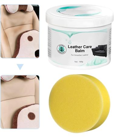 Cleaning Cream for Leather - 100g Portable Leather Polish & Conditioner Cleaner - Professional Beeswax Furniture Polish Restorer Leather Polish & Conditioner with 1 Sponge for Furniture Lvtfco - Buy Online on GoSupps.com