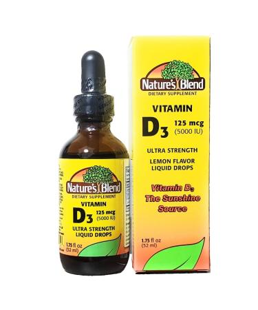 Nature s Blend Vitamin D3 Drops 5000 IU - Buy Online on GoSupps.com