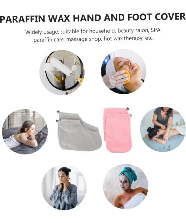 minkissy 2 Sets Gloves Hand Wax Cover Spa Foot Bag Spa Foot Liner Paraffin Foot Feet Foot Wax Spa Cover Paraffin Wax Heat Tool Boots Wax Foot Cover Insulation Fabric Elastic Band - Buy Online on GoSupps.com