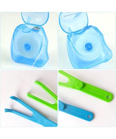 Dental Floss Holder Set - 2PCS Interdental Cleaning Tool for Oral Hygiene | Perfect for Families Hotels & Travel - Buy Online on GoSupps.com