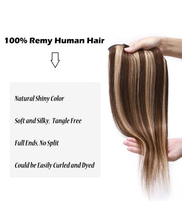 SEGO Clip-In Extensions - Real Human Hair Heat-Resistant 25 cm #4P27-1 Medium Brown/Honeyblond 100% Natural 75 g - Buy Online on GoSupps.com