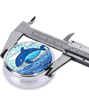 Small Whale Swimming Round Pill Box - 3 Compartment Portable Travel Organizer for Pills - Buy Online on GoSupps.com
