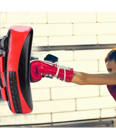 Kickboxing Training Pads | Martial Arts Hand Pads for Men and Women | Boxing Kick Shield in Black & Red - Buy Online on GoSupps.com