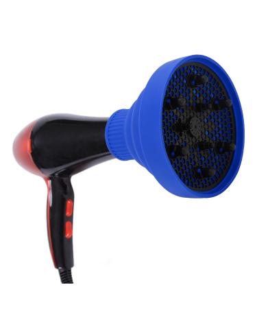 Portable Silicone Diffuser Hair Dryer for Curly Hair | Universal Collapsible & Foldable | Hair Hunger Blue Attachment - Buy Online on GoSupps.com