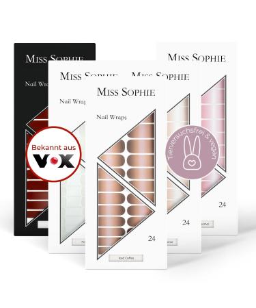 Original Miss Sophie Nagel sticker Set I No splinters I Long stop I quick & simple application i premium nail polish foil (5 -Set) 5 -series bestseller set