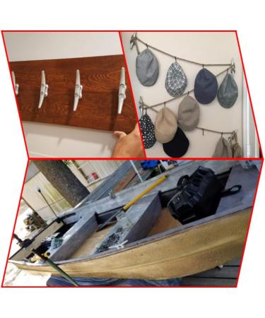 4 Pack 6 inch Heavy Duty Boat Cleat - Galvanized Cast Iron Dock Cleat for Marine or Decorative Use - Buy Online on GoSupps.com