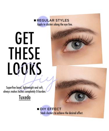 Beyelian C Curl Cluster Eyelashes - 48 PCs 0.07mm 16mm Individual DIY Extensions | Super Thin Black Band - Buy Online on GoSupps.com