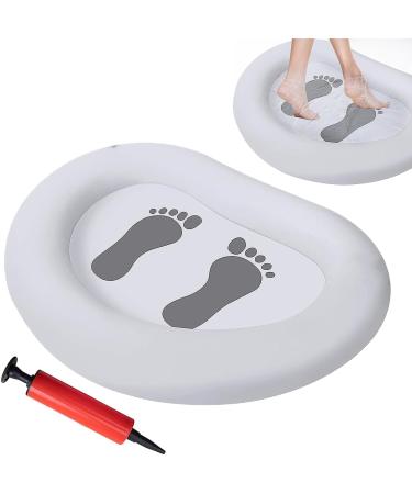 Foldable Foot Soaking Bath Basin - Portable Pool Feet Washer Long Lasting Inflatable Foot Bath | White Pool Foot Wash Tub with Pump Pool Foot Bath for Beach 34.65x25.59x4.72 inches PVC - Buy Online on GoSupps.com
