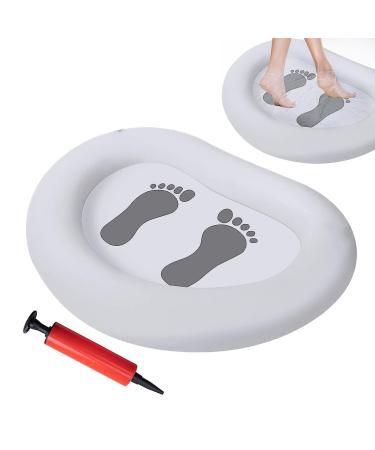 Foot Basin for Pool | Portable Inflatable Feet Bath Basin | Foldable Foot Soaking Bath Basin with Pump White Inflatable Foot Wash Basin Tub for Beach