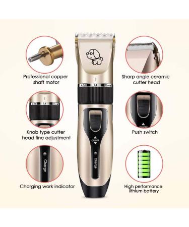 Abuycs Dog Grooming Clippers for Pets Cat Hair Trimmer Kit Dog Clippers Pet Shaver Low Noise Professional Hair Clipper Set with 4 Comb + Pro Accessories Quiet Rechargeable Shaving Tool - Buy Online on GoSupps.com