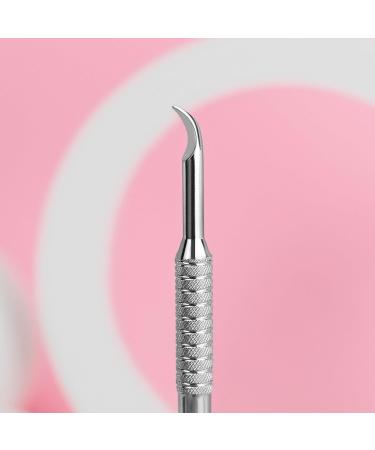 STALEKS PRO Slant Cuticle Pusher + Bent Cleaner Manicure Pedicure Stainless Steel Expert 90/4.2 - Buy Online on GoSupps.com