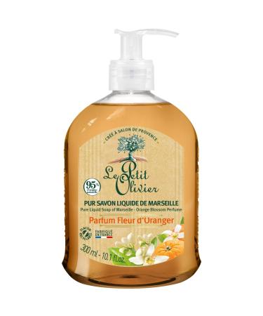 Le Petit Olivier LE PETIT OLIVIER - Pack of 12 - Pure Marseille Liquid Soap - Orange Blossom Fragrance from the Grasse Region - Gently cleanses the skin - 95% Natural Origin - Made in France - 300 ml