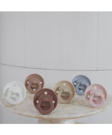 Elodie Details 2 Pack Natural Rubber Pacifiers for Babies 0-6 Months | BPA-Free Powder Pink - Buy Online on GoSupps.com
