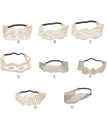 CLSSLVVBN 10 Set of Lace Headbands Elastic Hollow Makeup Headband Stylish Headwrap Hairbands Hair Styling Accessories Turban for Women Girls Type 8 Type 8 10Set - Buy Online on GoSupps.com