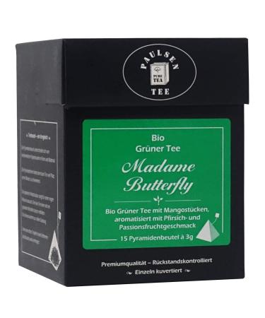 Buy Bio Madame Butterfly Organic Green Tea - 15 Pyramid Bags - Residue-Controlled - Paulsen Tea - 155.33 /kg - Buy Online on GoSupps.com