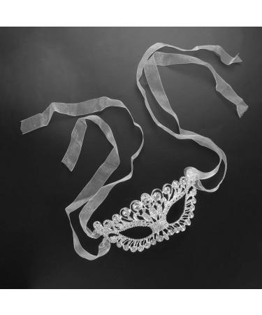 Alipis Rhinestone Masquerade Mask - Silver Cosplay Veil Headwear Crown for Ladies' Evening Costumes | Elegant Party Accessory - Buy Online on GoSupps.com