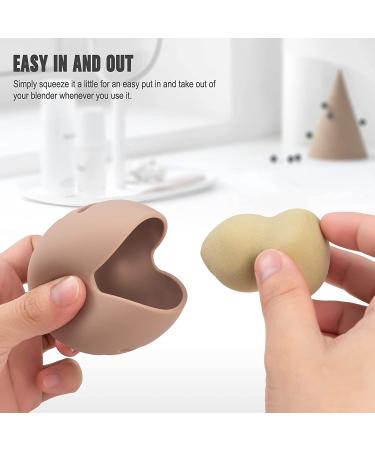 FERYES Makeup Sponge Holder - Shatterproof Silicone Case for Beauty Blender - Khaki - Buy Online on GoSupps.com