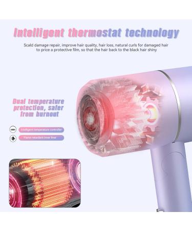 LUFEIS Professional Foldable Ionic Hair Dryer with Concentrator - Portable Quick Drying Hairdryer for Men & Women - Heating and Cooling Settings - Ideal for Home, Salon, Travel - Buy Online on GoSupps.com