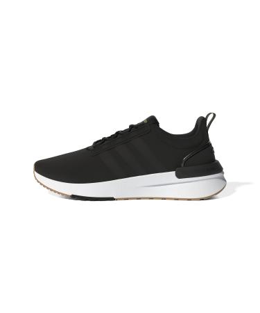 adidas Women's Racer Tr21 Running Shoe 7 Black/Black/Gum